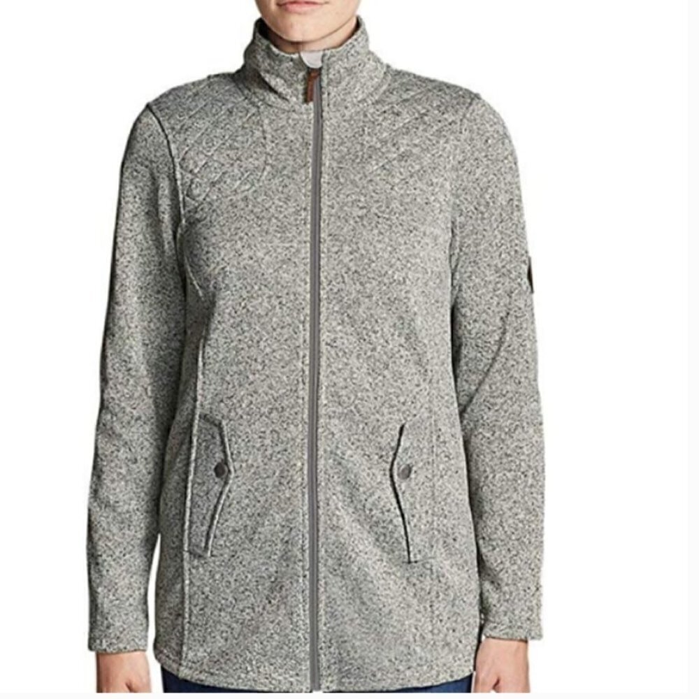 Eddie Bauer Gray Radiator Fleece Cirrus Jacket - Long Size M